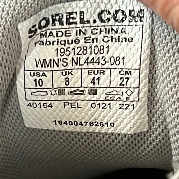 Sorel Gray Suede Wedge Boots size 10 - Picture 10 of 10